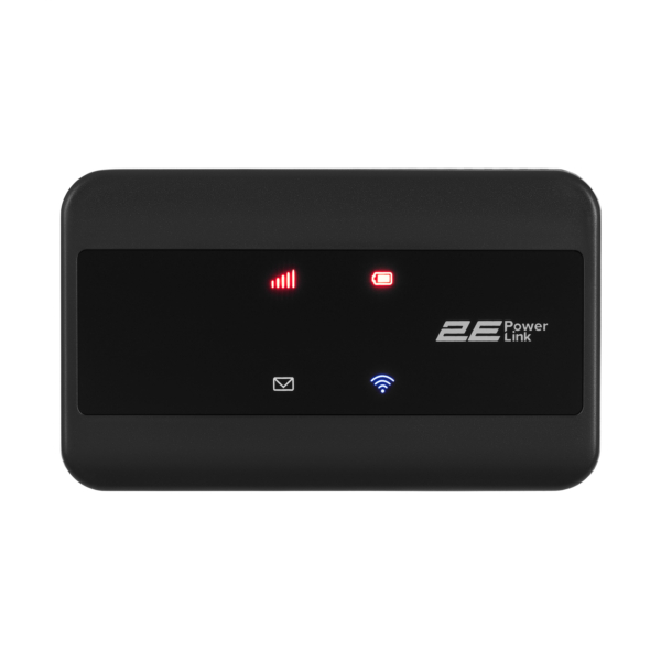 2E Мобільний маршрутизатор PowerLink (MiFi-2) LTE, Wi-Fi4, 1xType-C, 1xCRC9, 2100мА•год чорний