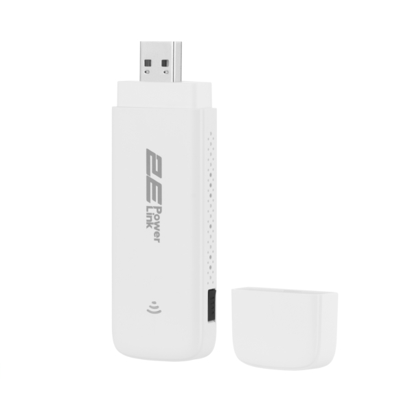 2E Мобільний маршрутизатор PowerLink (MiFi-1 2024) LTE, Wi-Fi4, 1xUSB, 1xCRC9 білий