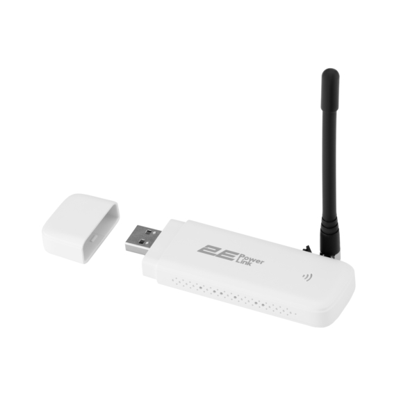 2E Мобільний маршрутизатор PowerLink (MiFi-1 2024) LTE, Wi-Fi4, 1xUSB, 1xCRC9 білий