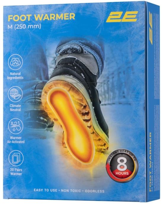 2E Tactical Chemical foot warmer size M (250 mm), up to 8 hours – 20 pairs