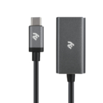 2E Адаптер USB-C > DisplayPort, 0.2м, сірий