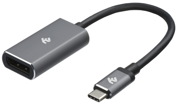 2E Адаптер USB-C > DisplayPort, 0.2м, сірий