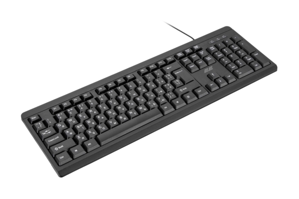 2E Keyboard membrane KS108 104key, USB-A, EN/UK/RU, black