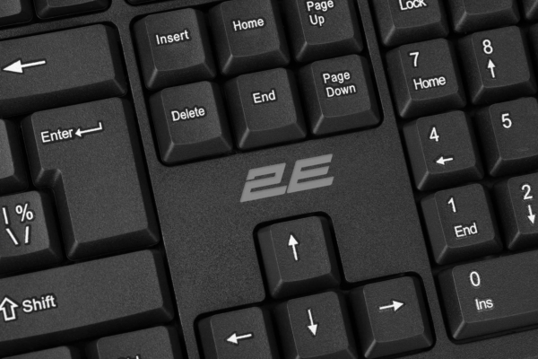 2E Keyboard membrane KS108 104key, USB-A, EN/UK/RU, black