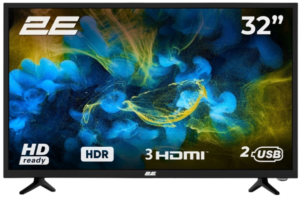 2E Телевізор 32″ LED HD 50Hz Black