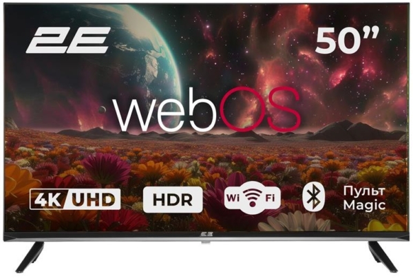 2E Телевизор 50″ LED 4K 60Hz Smart WebOS Black