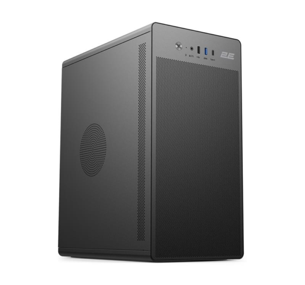 2E Корпус Credo V285B без БЖ, 1xUSB3.0, 1х USB 2.0, 1xUSB Type-C, 1×120мм, VGA 300мм, mATX, чорний