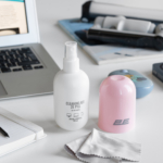 2E Cleaning kit PILL for office equipment (liquid 140ml, whipe 20cm), white-pink