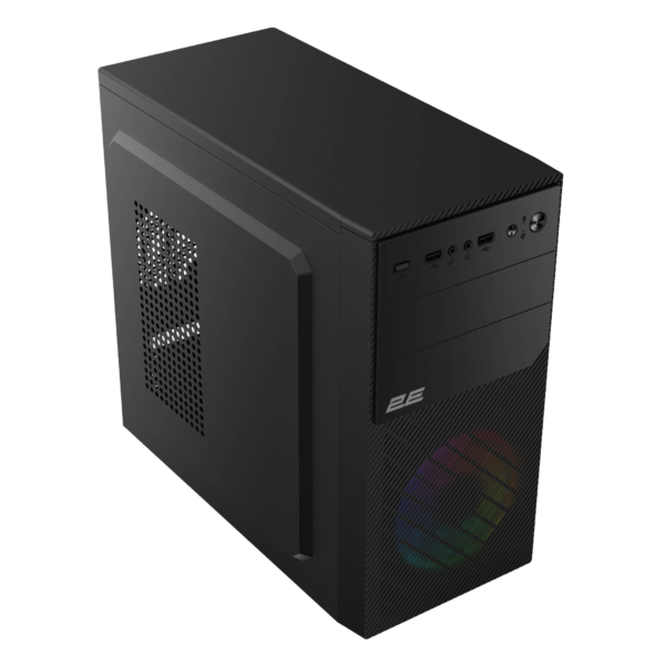 2E Корпус Basis RD850 без БЖ 1xUSB3.0, 2xUSB2.0, 1×120мм ARGB, VGA 290мм, Acrylic Side Panel, mATX, чорний