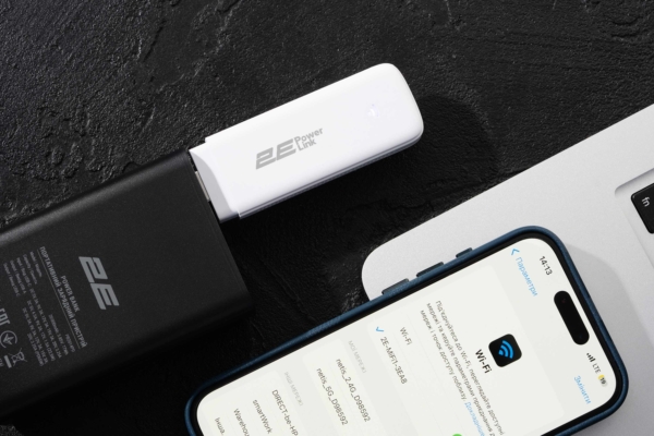 2E Mobile router PowerLink (MiFi-1 2024) LTE, Wi-Fi4, 1xUSB, 1xCRC9 white