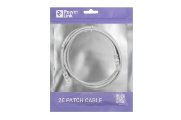 Патч-корд 2E САТ 5e, UTP, 2м, 26AWG, RJ45, 7/0.16, Cu, PVC, серый