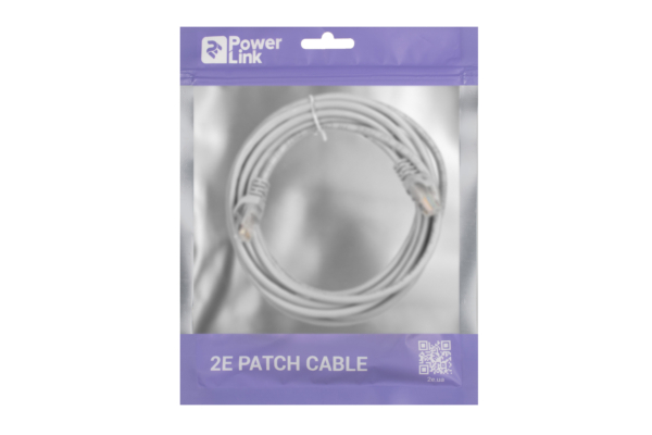 Патч-корд 2E САТ 5e, UTP, 3.50м, 26AWG, RJ45, 7/0.16, Cu, PVC, сірий