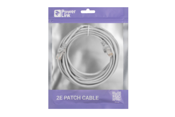 Patch Cable2E Cat 5e, UTP, RJ45, 26AWG, 7/0.16 Cu, 5.00 m, PVC, Grey