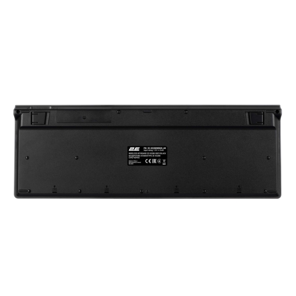 2E Клавиатура мембранная KS280 120key, WL/BT, EN/UK/RU, silent, чёрно-серая