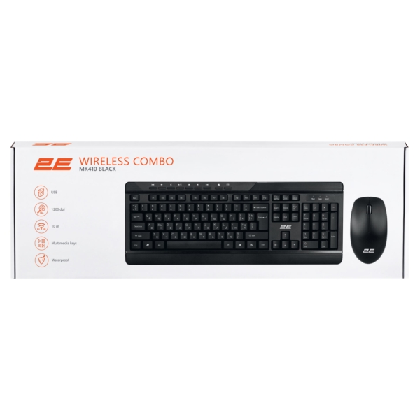 2E Combo keyboard and mouse MK410 WL, EN/UK/RU, black