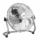 2E Floor fan professional, 35cm, 65W, buttons, motor 100% copper, silver