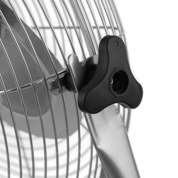 2E Floor fan professional, 35cm, 65W, buttons, motor 100% copper, silver